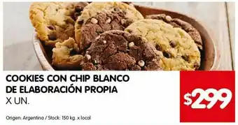 Disco Cookies con chip blanco / negro x un oferta