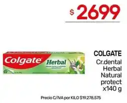 Nini Mayorista Colgate cr.dental herbal natural protect oferta