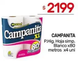 Nini Mayorista Campanita p.hig. hoja simp. blanco oferta