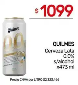 Nini Mayorista Quilmes cerveza lata 0.0% s/alcohol oferta