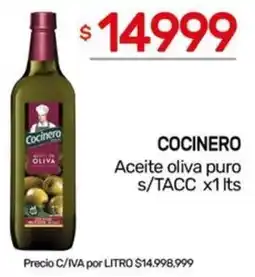 Nini Mayorista COCINERO Aceite oliva puro s/TACC oferta