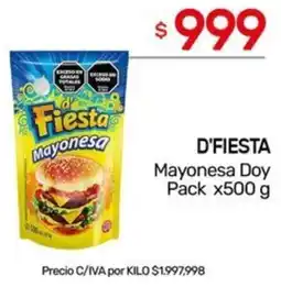 Nini Mayorista D'fiesta mayonesa doy pack oferta