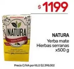 Nini Mayorista Natura yerba mate hierbas serranas oferta