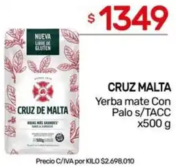 Nini Mayorista Cruz malta yerba mate con palo s/tacc oferta