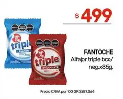 Nini Mayorista Fantoche alfajor triple bco/ neg oferta