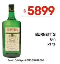 Nini Mayorista Burnett's gin oferta