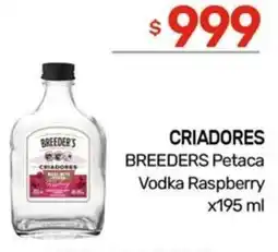 Nini Mayorista Criadores breeders petaca vodka raspberry oferta