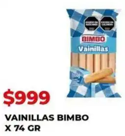 Supermercados Tadicor Bimbo vainillas oferta