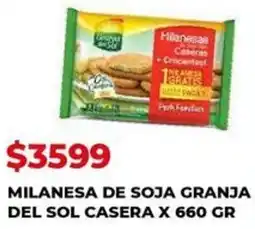 Supermercados Tadicor Milanesa de soja granja del sol casera oferta