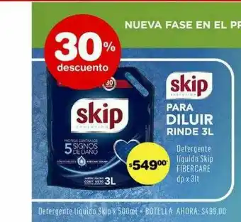 Atomo Conviene Detergente Liquido Skip Fibercare 30% Descuento oferta