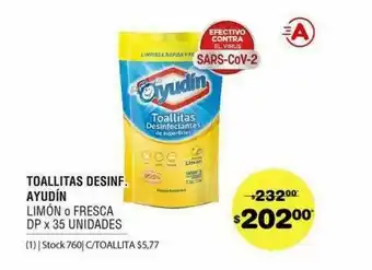 Atomo Conviene Toallitas Desinf. Ayudín oferta