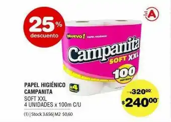 Atomo Conviene Papel Higiénico Campanita Soft 25% Descuento oferta