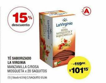 Atomo Conviene Té Saborizado La Virginia 15% Descuento oferta