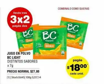 Atomo Conviene Jugo En Polvo Bc Light oferta