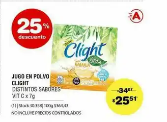 Atomo Conviene Jugo En Polvo Clight 25% Descuento oferta
