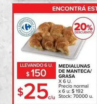 Carrefour Medialunas De Manteca Grasa 20% Descuento oferta