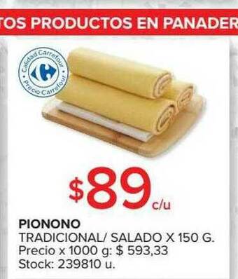 Carrefour Pionono Tradicional Salado oferta