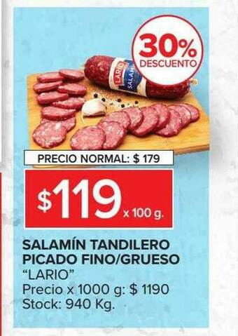 Carrefour Salamín Tandilero Picado Fino Grueso oferta