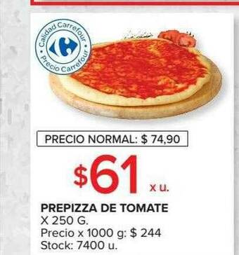 Carrefour Prepizza De Tomate oferta