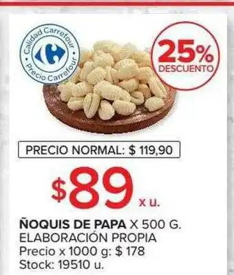 Carrefour ñoquis De Papa 25% Descuento oferta