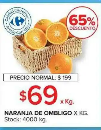 Carrefour Naranja De Ombligo 65% Descuento oferta
