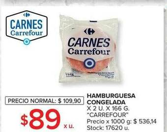 Carrefour Hamburguesa Congelada oferta