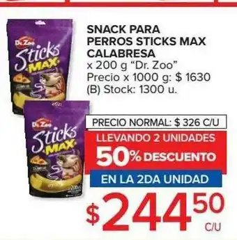 Carrefour Snack Para Perros Sticks Max Calabresa oferta