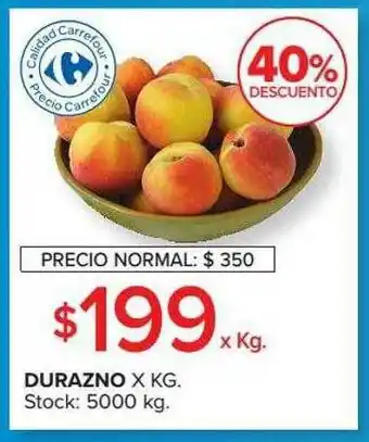 Carrefour Durazno 40% Descuento oferta