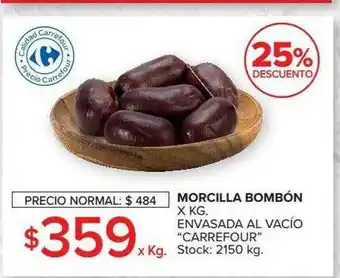 Carrefour Morcilla Bombón Evansada Al Vacío oferta