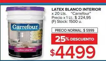 Carrefour Latex Blanco Interior oferta