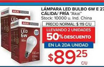 Carrefour Lámpara Led Bulbo 6w E 27 Cálida Fría oferta