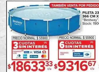 Carrefour Pileta 23 000 Lts 366 Cm X 76 Cm oferta
