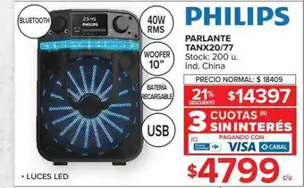 Carrefour Philips Parlante Tanx20 77 oferta