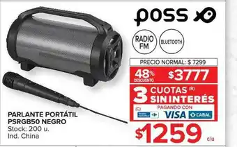 Carrefour Parlante Portátil Psrgb50 Negro Poss oferta