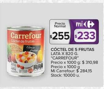 Carrefour Cóctel De 5 Frutas oferta