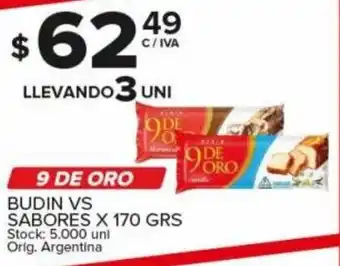 Carrefour Maxi 9 De Oro Budin Vs Sabores x 170 grs Llevando 3 Uni oferta