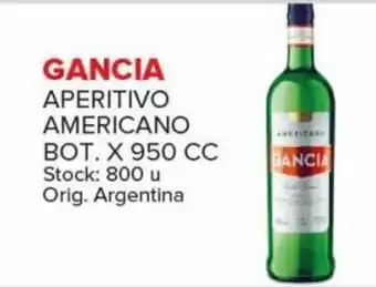 Carrefour Maxi 15% Off Gancia Aperitivo Americano Bot. x 950 cc oferta