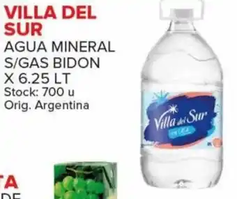 Carrefour Maxi 10% Off Villa Del Sur Agua Mineral S/Gas Bidon x 6.25 Lt oferta