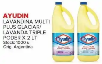 Carrefour Maxi 10% Off Ayudin Lavandina Multi Plus Glaciar/Lavanda Triple Poder x 2 Lt oferta