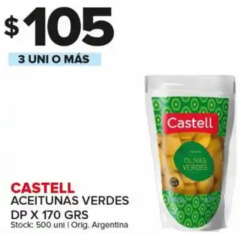Carrefour Maxi Castell Aceitunas Verdes DP x 170 gr 3 Uni o Más oferta