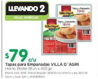 Jumbo Villa D'Agri Tapas Para Empanadas x 450gr oferta
