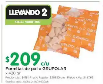 Jumbo Grupolar Formitas De Pollo x 420gr oferta