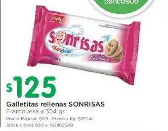 Sonrisas Galletitas rellenas x 354gr