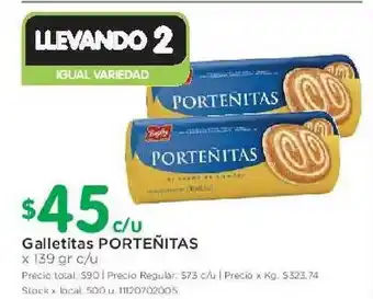 Jumbo Porteñitas Galletitas x 139gr c/u oferta