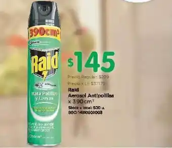 Jumbo Raid Aerosol Antipolillas x 390cm3 oferta