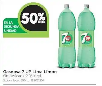 Jumbo 7 Up Lima Limón Gaseosa x 2,25lt c/u oferta