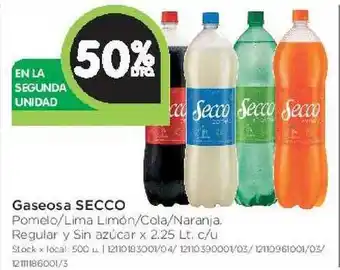 Jumbo Secco Gaseosa x 2.25lt. c/u oferta