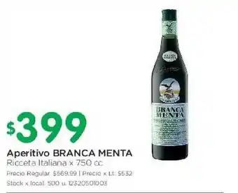Jumbo Branca Menta Aperitivo x 750cc oferta