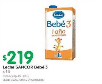 Jumbo Sancor Bebé 3 Leche x 1lt oferta