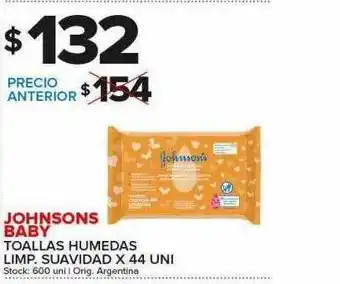 Carrefour Maxi Johnsons Baby Toallas Humedas Limp. Suavidad oferta